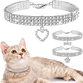 3 Pieces Bling Rhinestones Pet Collars with Glitter Pendant - HYDE Ltd.