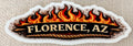Florence, AZ Roper and Flames sticker