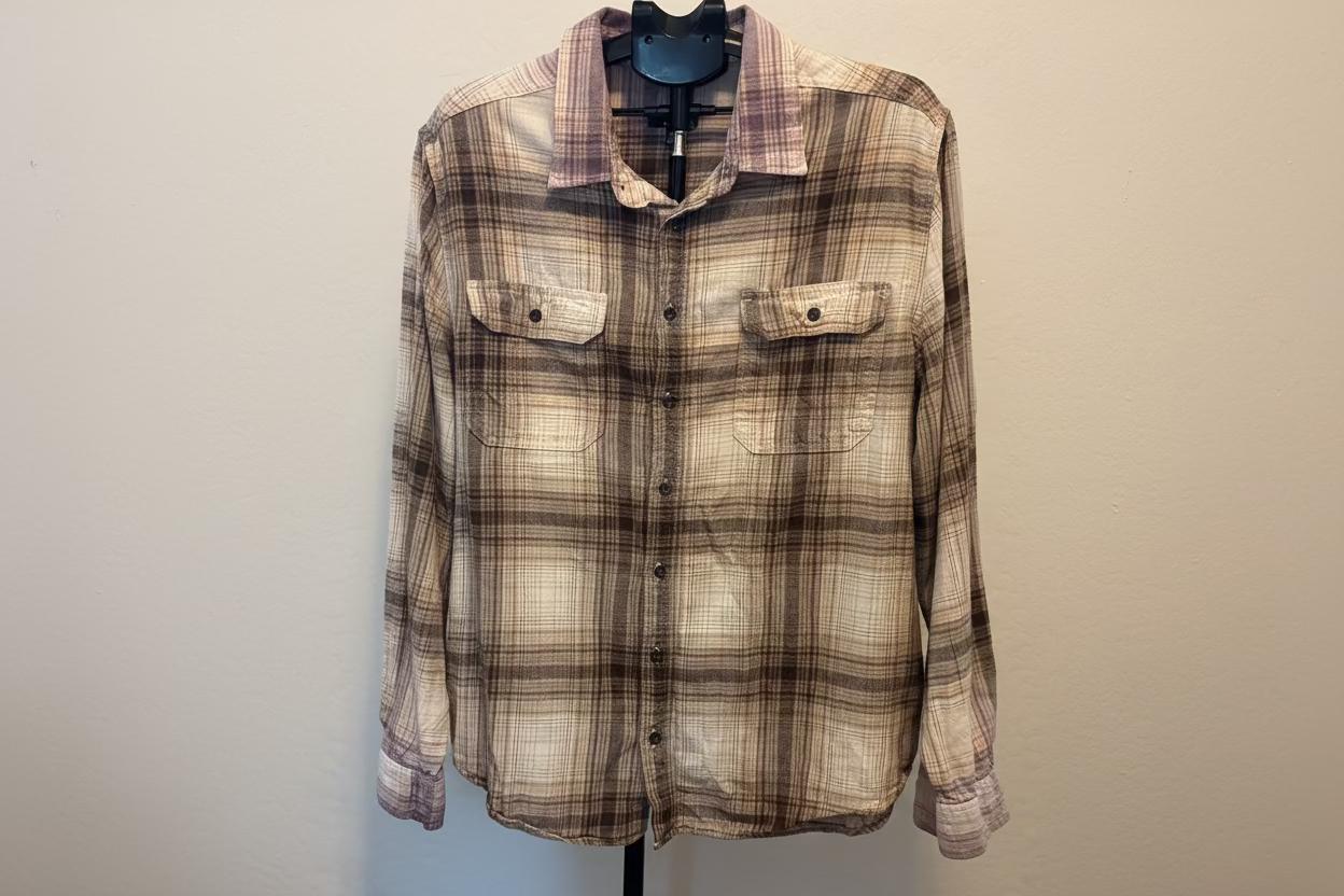 Dolly Parton “Rockstar” Distressed Flannel one of a kind, Inquire for other sizes and flannel colors