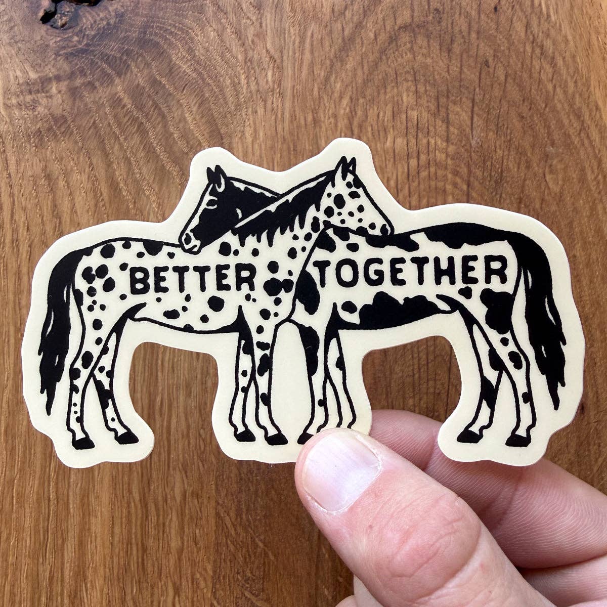 Better Together Horses - 4 Inch Matte Vinyl Western Sticker - HYDE