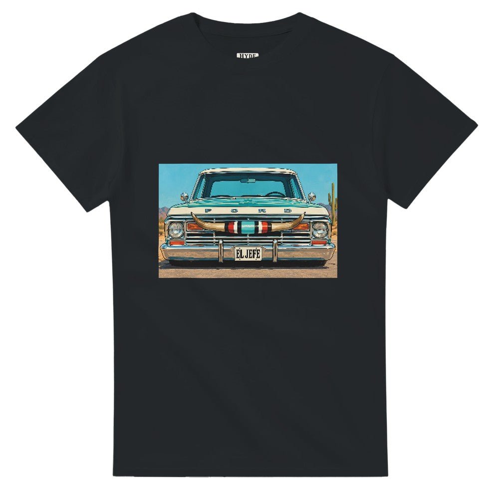 El Jefe Ford Low Rider Graphic T-Shirt - Heavyweight Cotton Classic Fit - HYDE