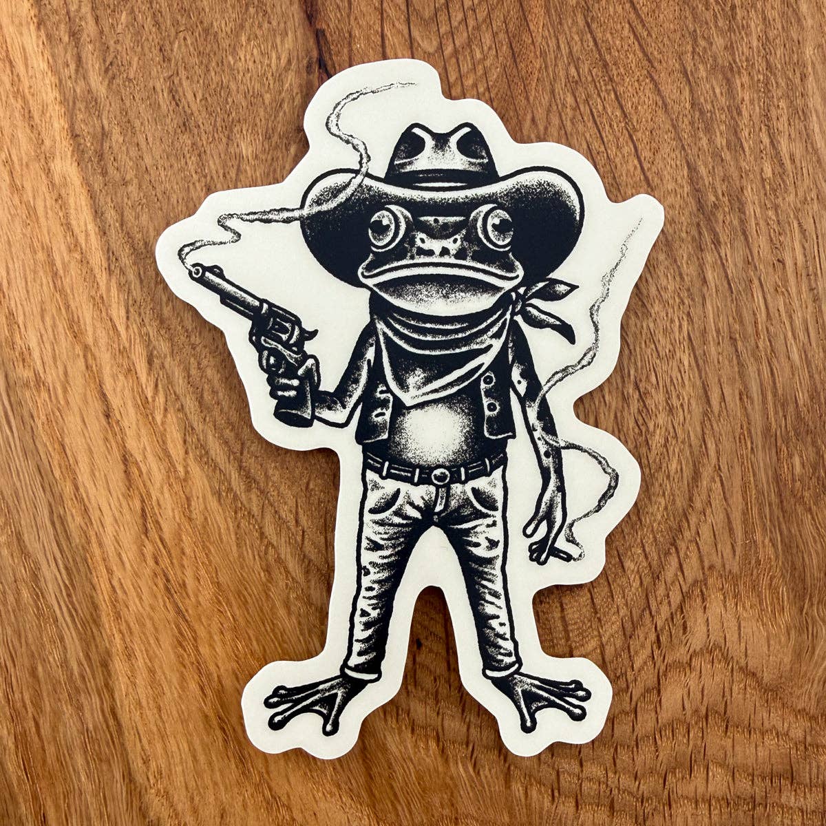 Frog Outlaw - 4 Inch Matte Vinyl Western Cowboy Sticker - HYDE