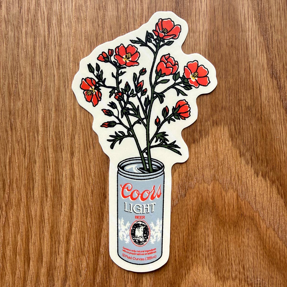 Globemallow Beer Can - 4 Inch Matte Vinyl Sticker - HYDE