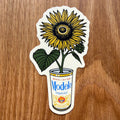 Sunflower Beer Can - 4 Inch Matte Vinyl Sticker - HYDE