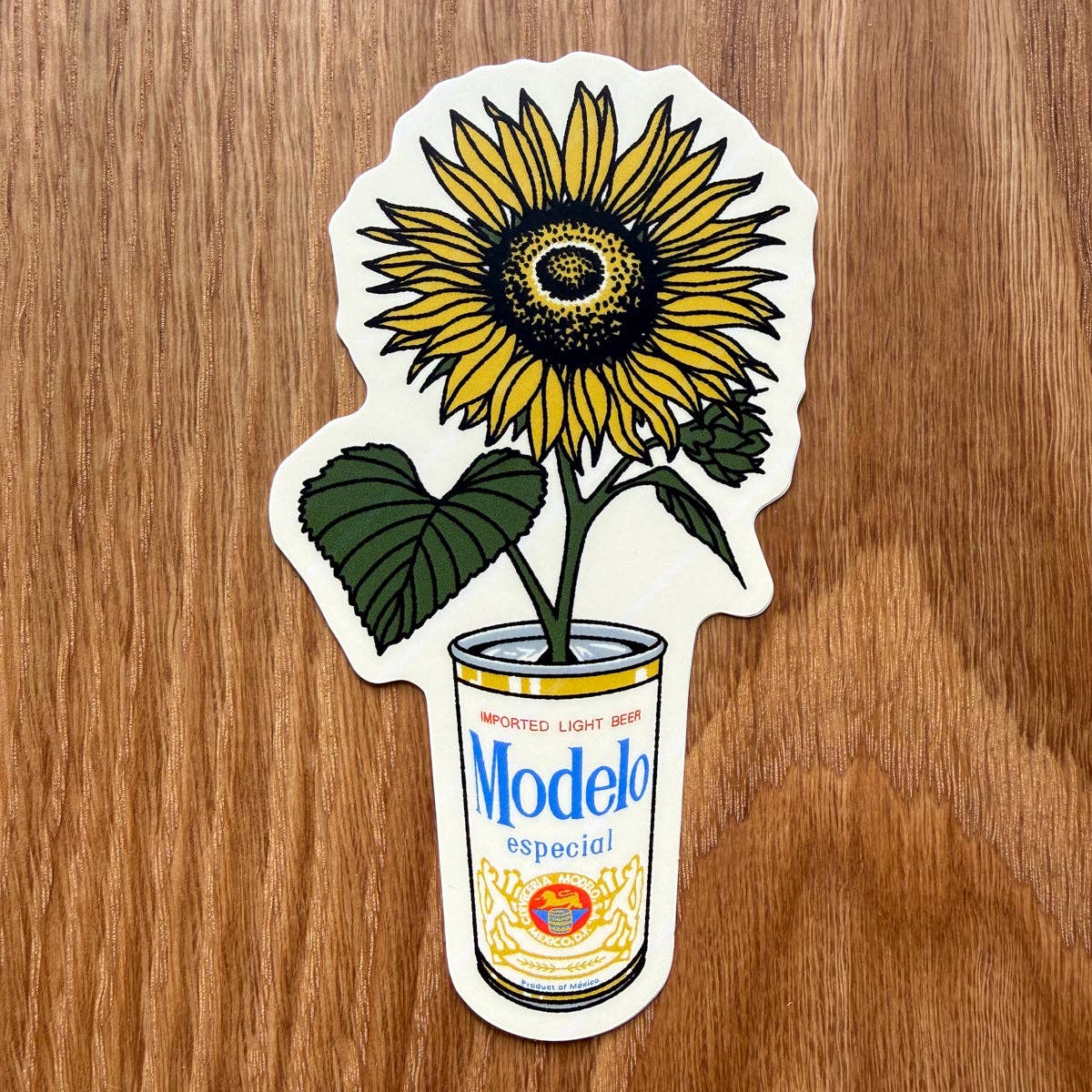 Sunflower Beer Can - 4 Inch Matte Vinyl Sticker - HYDE