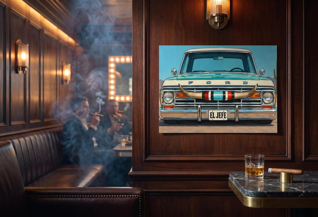 The Boss 1964 Ford Low Rider Graphic Art Poster by Amelia Hyde - HYDE