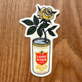 Yellow Rose Beer Can - 4 Inch Matte Vinyl Sticker - HYDE