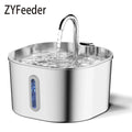 Zyfeeder 2.2L Automatic Cat or Dog Water Fountain Square, Stainless Fountain with Window（No 5V 1A Plug） - HYDE Ltd.